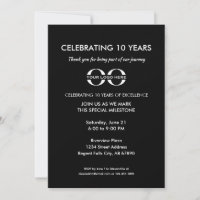 10 Year Company Anniversary Classic Black