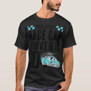 10 Year Old 10th Birthday Gift Boys Cool Kid Race T-Shirt