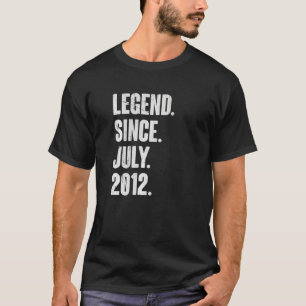 10 Year Old 10th Birthday Legend Since July 2012 T-Shirt