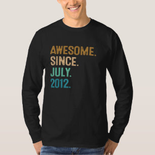 10 Year Old  Awesome Since July 2012 10th Birthday T-Shirt