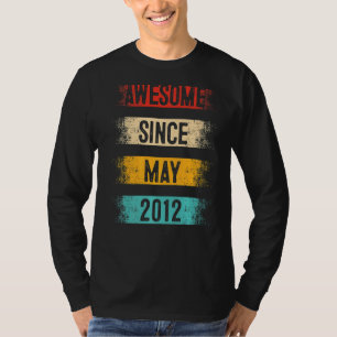 10 Year Old Awesome Since May 2012 10th Birthday T-Shirt