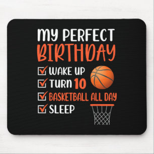 10 Year Old Basketball Birthday Party 10th Boy Bda Mouse Pad