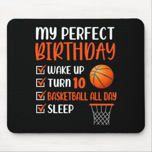 10 Year Old Basketball Birthday Party 10th Boy Bda Mouse Pad