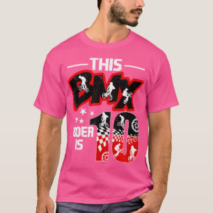 10 Year Old Bike Riders Bmx Birthday Party Decorat T-Shirt