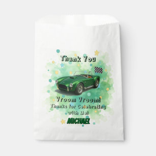 10 Year Old Birthday Party Green Racing Car Favour Bags
