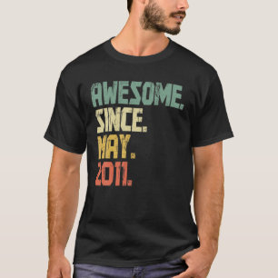 10 Year Old Boys Girls Gifts- Awesome Since May 20 T-Shirt