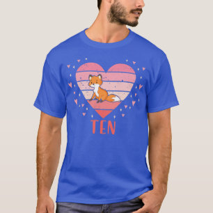 10 Year Old Cute Fo Birthday Girl 10th Bday Premiu T-Shirt