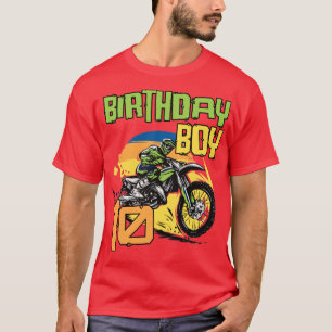 10 Year Old Dirt Bike Birthday Party Motocross MX  T-Shirt