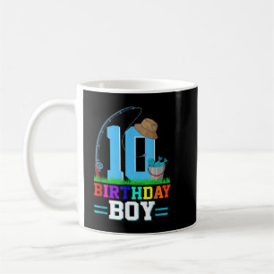 10 Year Old Fishing 10th Birthday Boy Bday Party D Coffee Mug