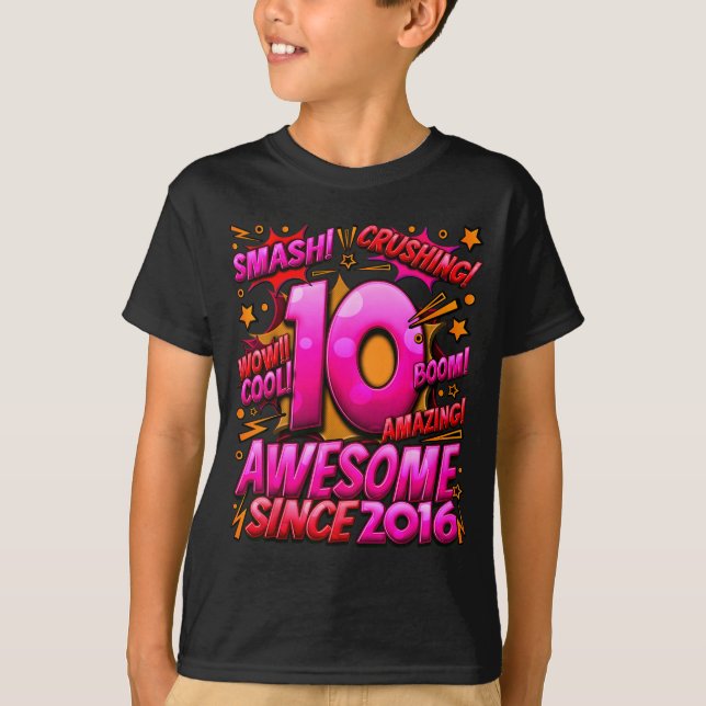10 Year Old For Boys 10th Birthday Boy 10 Year Old T-Shirt (Front)
