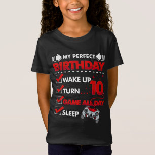 10 Year Old Gamer Boy 10th Perfect Birthday Gaming T-Shirt
