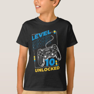 10 Year Old Gamer Gaming 10th Birthday - Level 10 T-Shirt