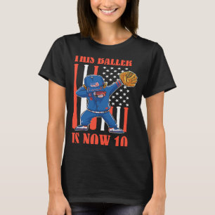 10 Year Old Happy 10th Birthday Baseball 10th Birt T-Shirt