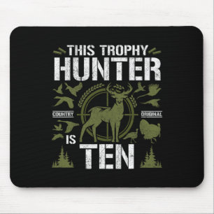 10 Year Old Hunting Birthday Party Deer Hunter 10t Mouse Pad
