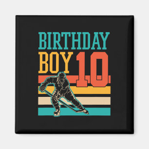 10 Year Old Ice Hockey Themed 10th Birthday Party  Magnet
