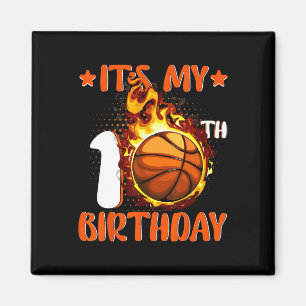 10 Year Old It's My 10th Birthday Basketball Magnet