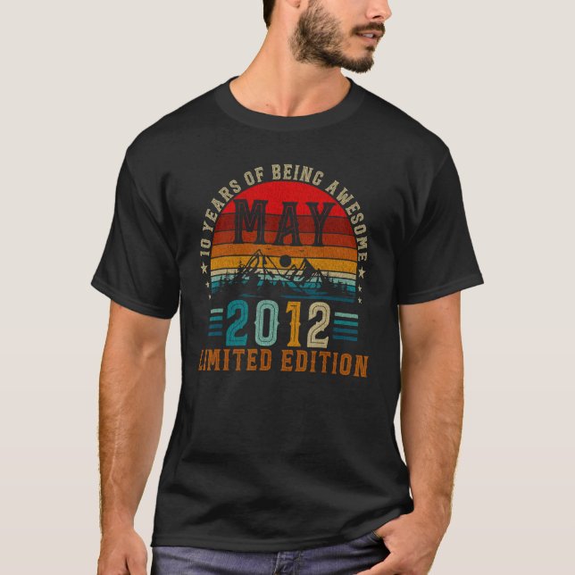 10 Year Old  May 2012  10th Birthday T-Shirt (Front)