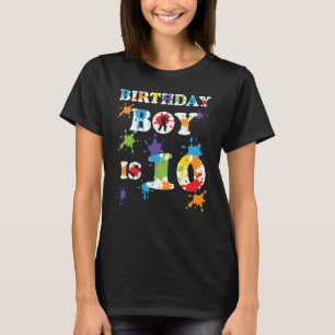 10 Year old Paintball Birthday Party 10th Birthday T-Shirt