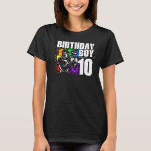 10 Year Old Paintball Birthday Party Boys 10th  Fo T-Shirt