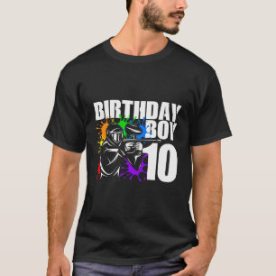 10 Year Old Paintball Birthday Party Boys 10Th Gif T-Shirt