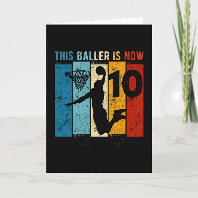 10 Year Old Sketll 10th Birthday Boy  Card (Front)