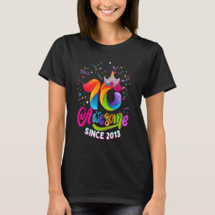 10 Year Old Unicorn Rainbow 10th Birthday Girl Uni T-Shirt