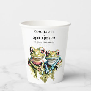 10 Year Wedding Anniversary Garden Casual Party Paper Cups