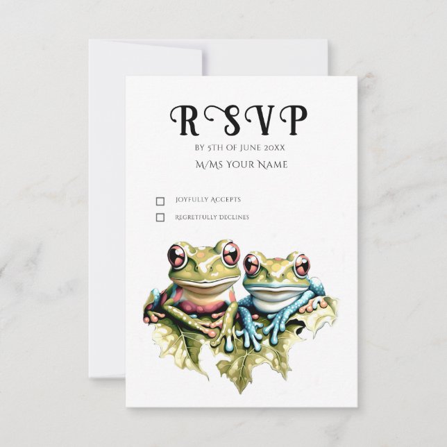 10 Year Wedding Anniversary Garden Casual Party RSVP Card (Front)