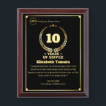 10 Years Employee Anniversary Appreciation Message Award Plaque<br><div class="desc">Celebrate your employee's anniversary with a Custom Appreciation Message Award Plaque, recognising their dedication and contributions. Craft a heartfelt message that reflects their journey, values, and impact within the company. This thoughtful gift honours their hard work and reinforces the strong bond between the employee and the organisation, making them feel...</div>