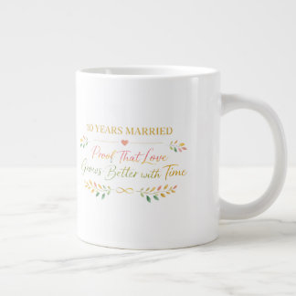 10 Years Married Elegant Anniversary Mug Gift