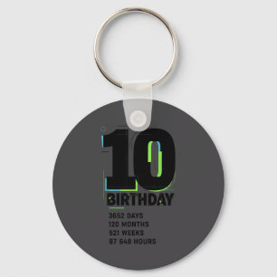 10 Years Of Being Awesome 10th Birthday Girl Boy D Key Ring