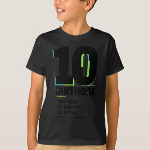 10 Years Of Being Awesome 10th Birthday Girl Boy D T-Shirt