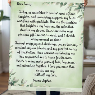 10 Years of Love: A Heartfelt Anniversary message  Fleece Blanket