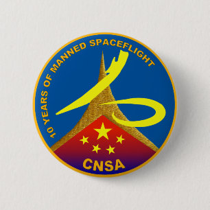 10 Years of Manned Spaceflight 6 Cm Round Badge