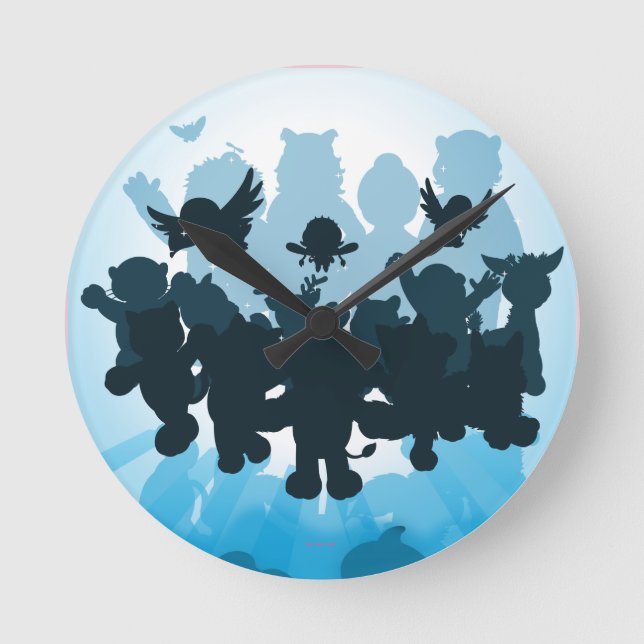 10 Years of Webkinz Silhouette Round Clock (Front)