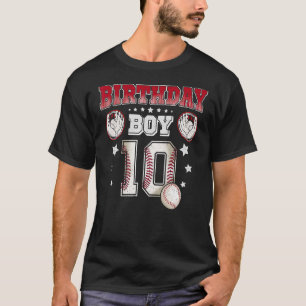 10 Years Old 10th Birthday Baseball For Boys Party T-Shirt