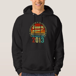10 Years Old  Awesome Since February 2013 10th Bir Hoodie