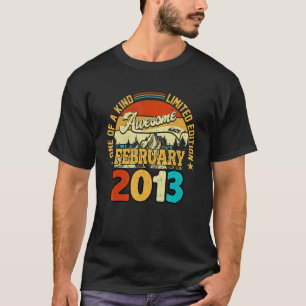 10 Years Old Awesome Since February 2013 10th Birt T-Shirt