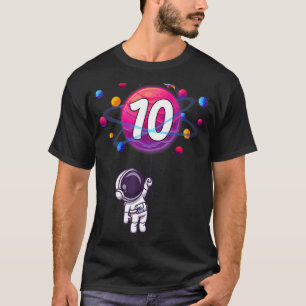 10 Years Old Birthday  10th Birthday Boy  Astronau T-Shirt