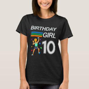 10 Years Old Birthday Bouldering Rock Climbing For T-Shirt