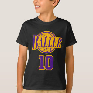 10 Years Old Birthday Bysketbyll Byller Purple And T-Shirt