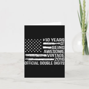10 years old birthday double digits 10th birthday card