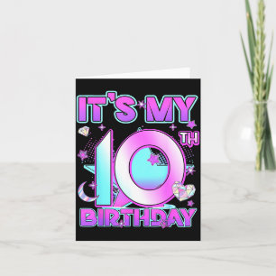 10 Years Old Birthday Kp Kids 10th Birthday Girls Card