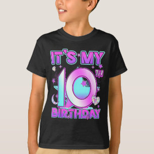 10 Years Old Birthday Kp Kids 10th Birthday Girls  T-Shirt