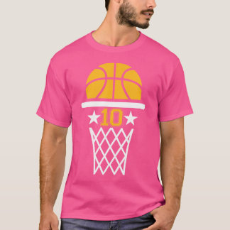 10 Years Old Boy 10Th Birthday 	 Basketball Theme  T-Shirt