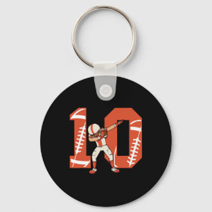 10 Years Old Boy Football Player 10th Football Bir Key Ring