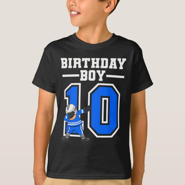 10 Years Old Boy Ice Hockey Player 10th Birthday K T-Shirt (Front)