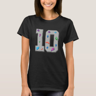 10 Years Old Climber Birthday Bouldering Climbing T-Shirt