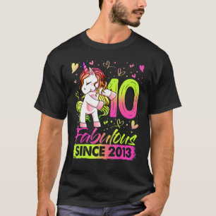 10 Years Old Flossing Unicorn 10th Birthday Girl P T-Shirt