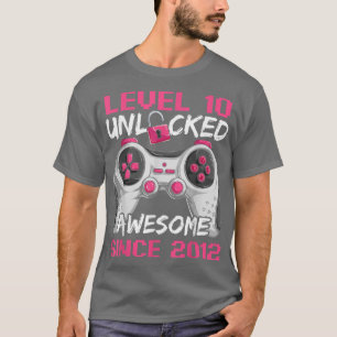 10 Years Old Gamer Girl Birthday 10 Level Awesome T-Shirt